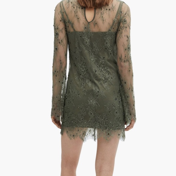 NWOT Mango Jenner long sleeve Mesh Dress - Picture 1 of 3